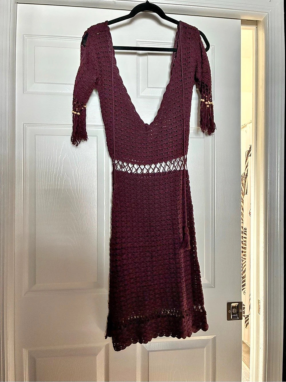 Chasing unicorns Purple Crochet Maxi Dress